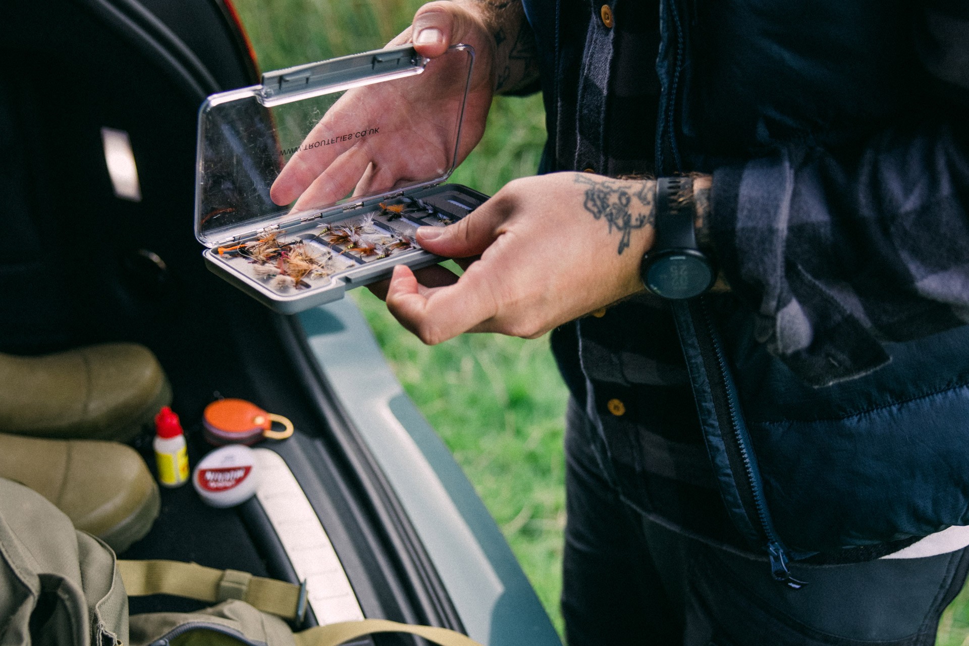 A collage of Jeffrey Bowman in his MINI Cooper S ALL4 Countryman Plug-In Hybrid traveling through England’s Lake District National Park.